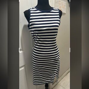 Used Michael kors  Women’s  Striped Snap Around Mini Dress.